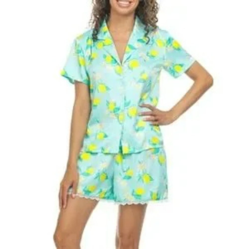 Flora Nikrooz, Flora Satin Pajama Set Citrus